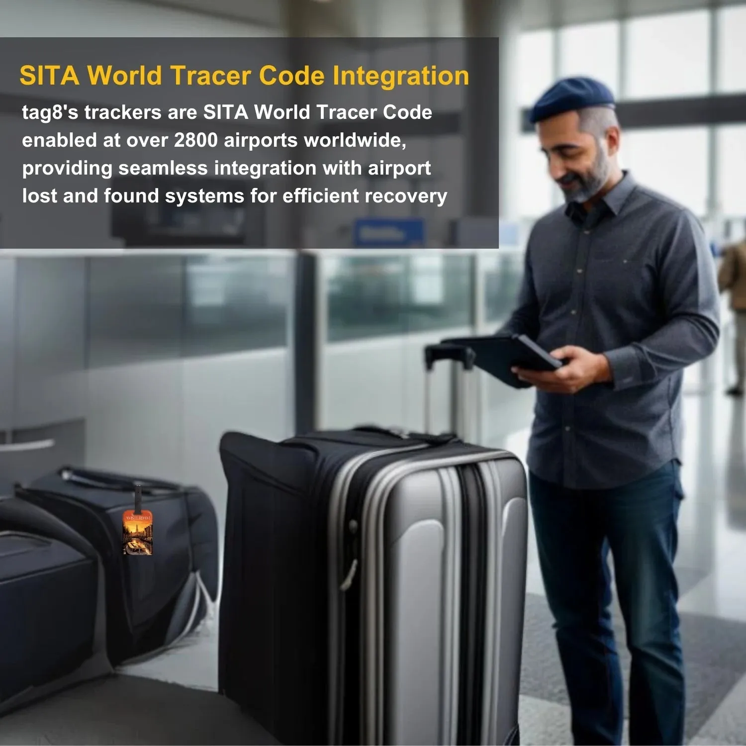 Smart Bag Security Tag - Lisbon  [Pack 2]