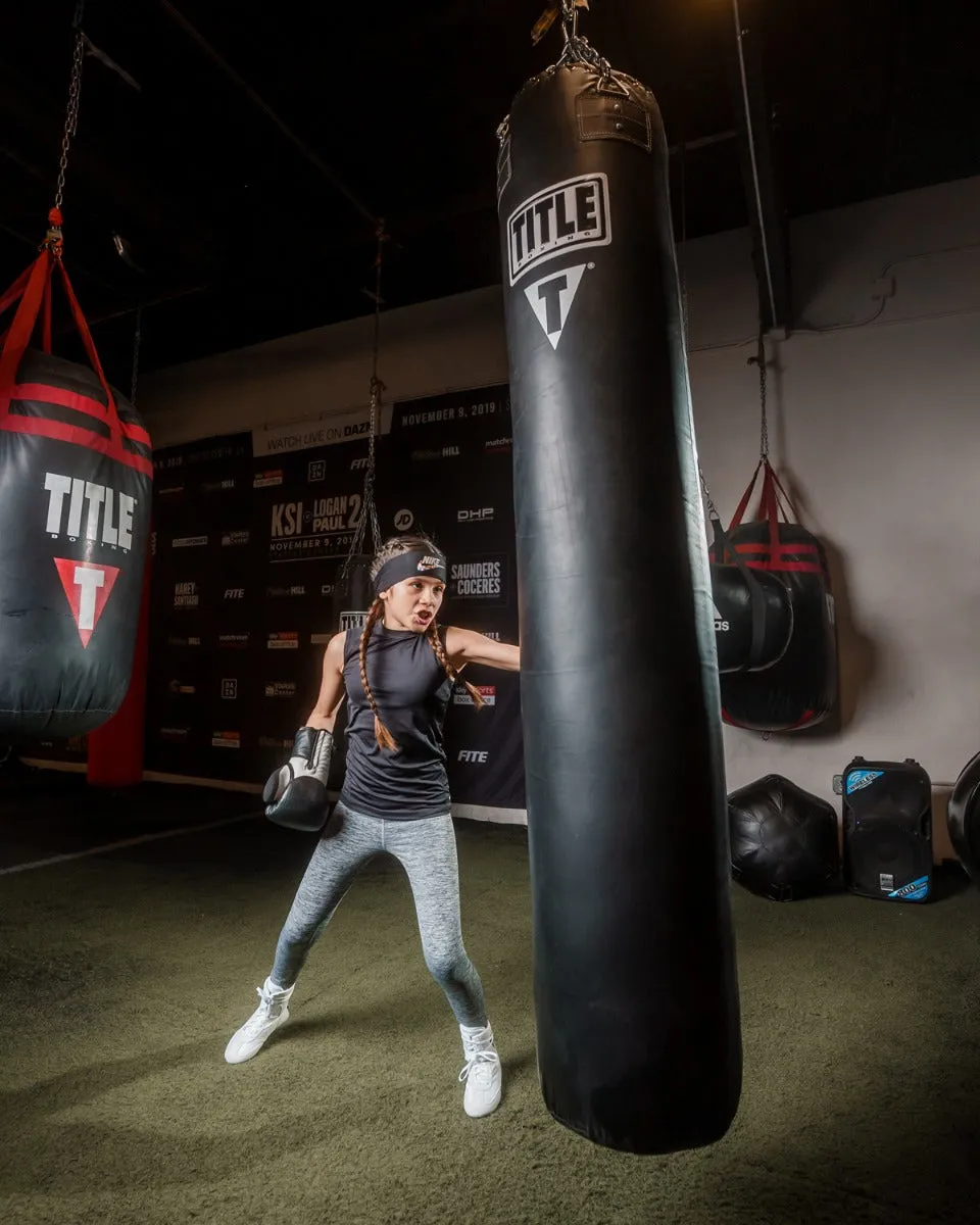TITLE Boxing 100lb Leather Thai Heavy Bag
