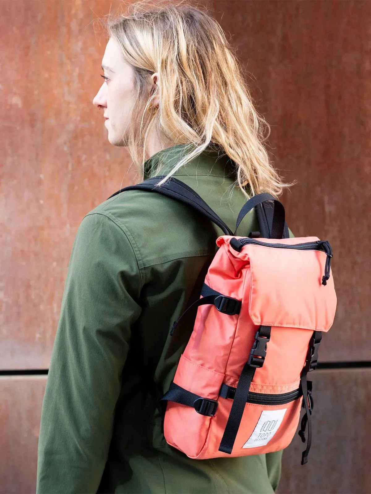 Topo Designs Rover Pack Mini Blue Red Forest