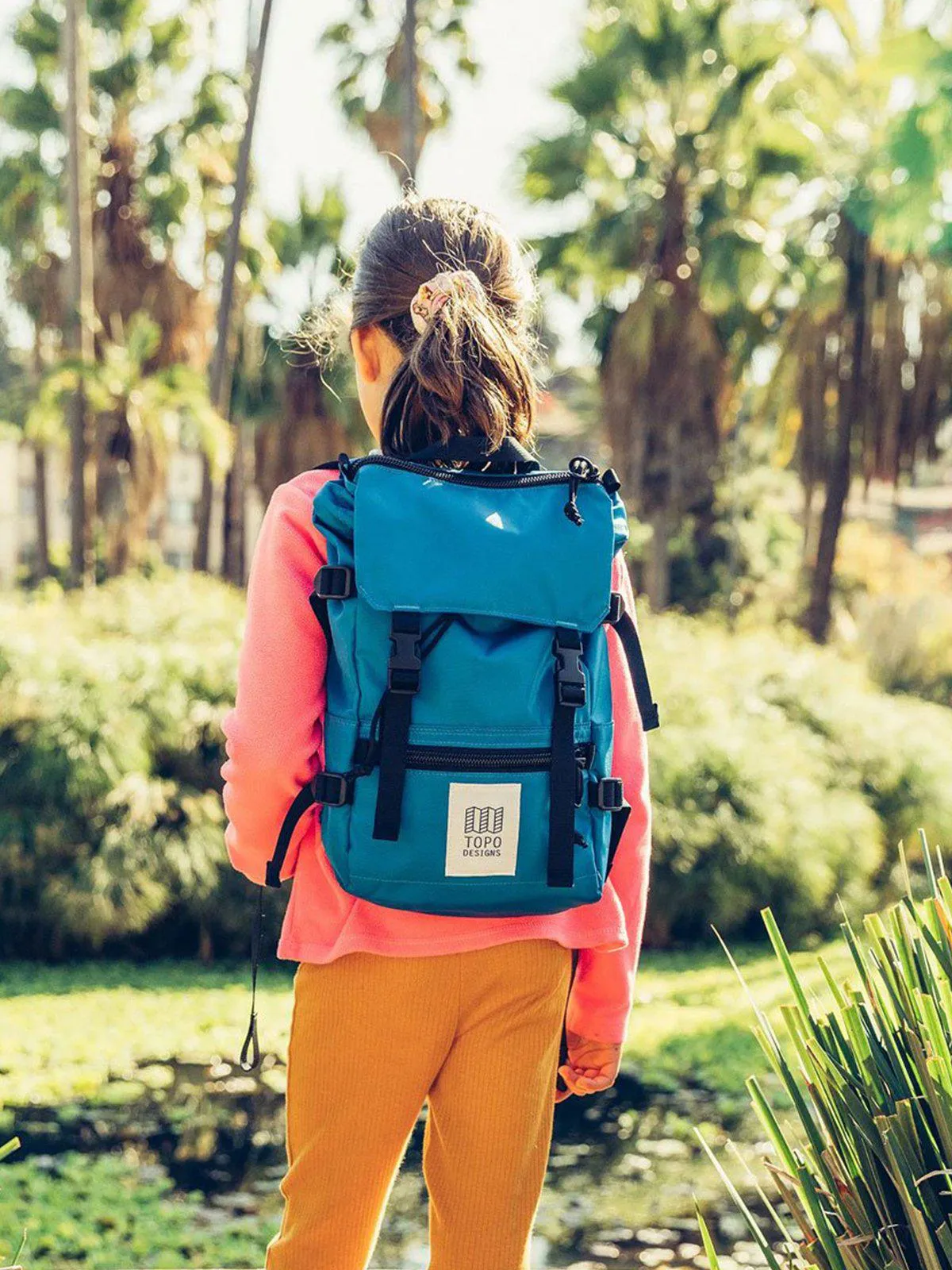 Topo Designs Rover Pack Mini Blue Red Forest