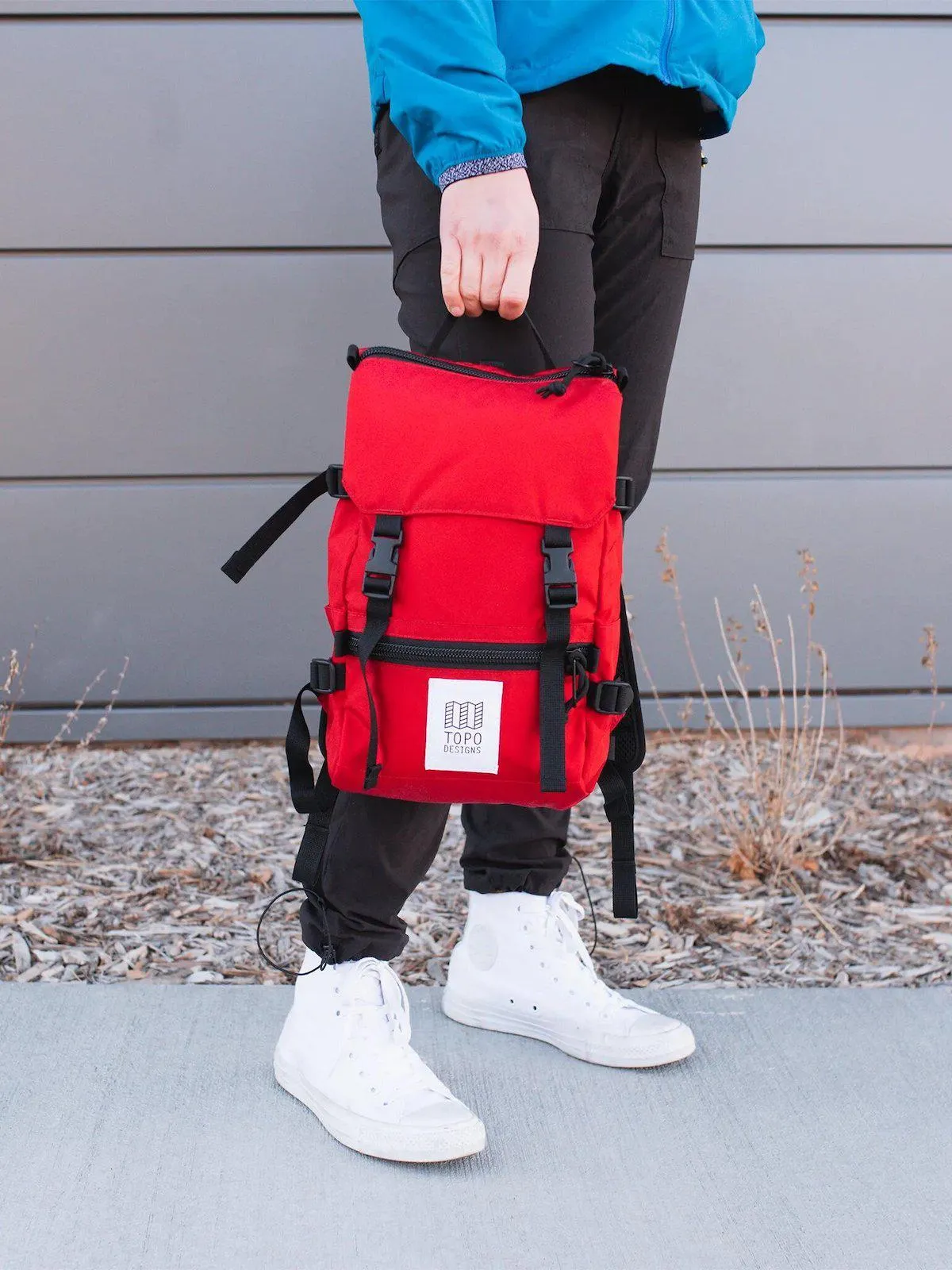 Topo Designs Rover Pack Mini Blue Red Forest
