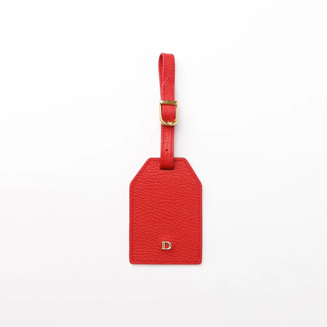 Travel Identifing Tag - Pebbled Red