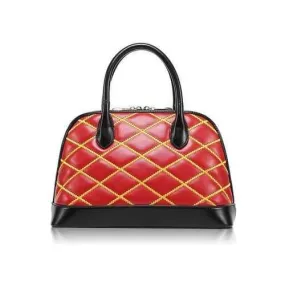 Trendy Color Block and Checked Design Women's Tote Bag - Red