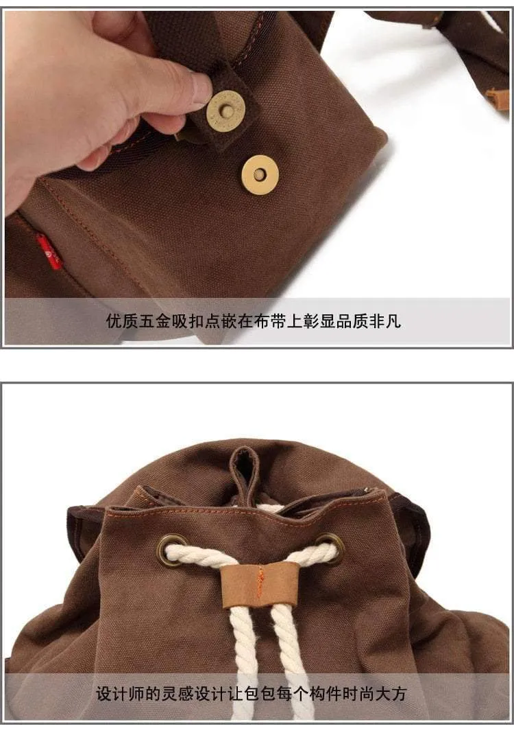 Vintage Rucksack Travel Backpack
