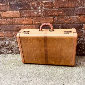 Vintage Tan Suitcase Luggage