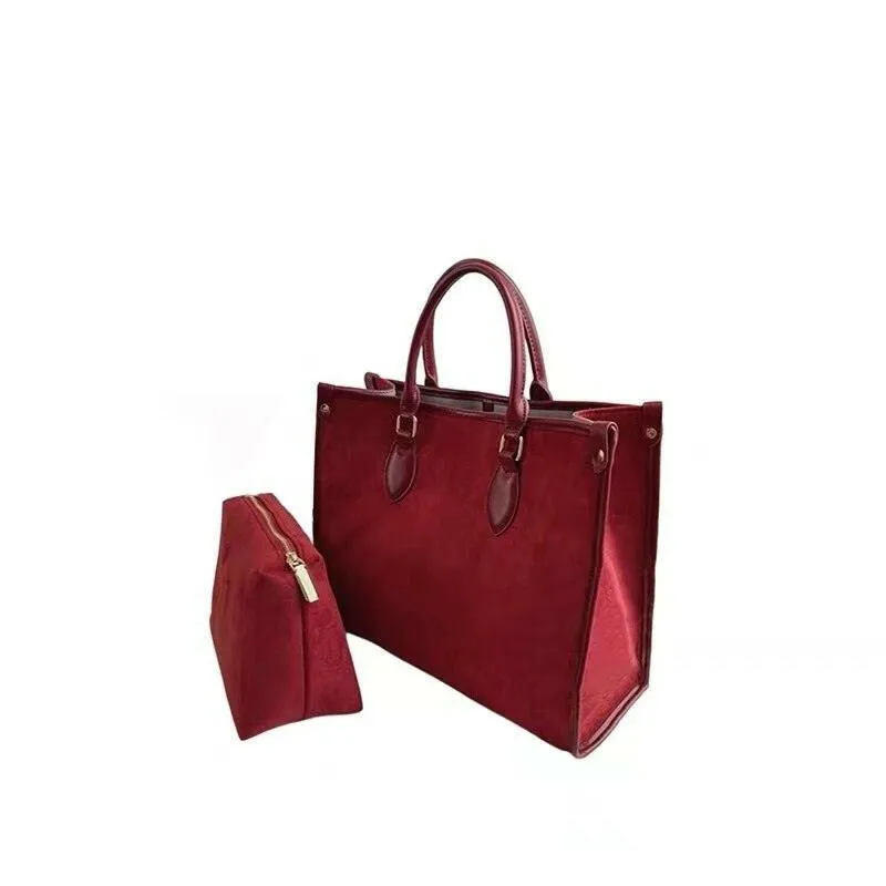 Women’s Velvet Large Capacity Tote