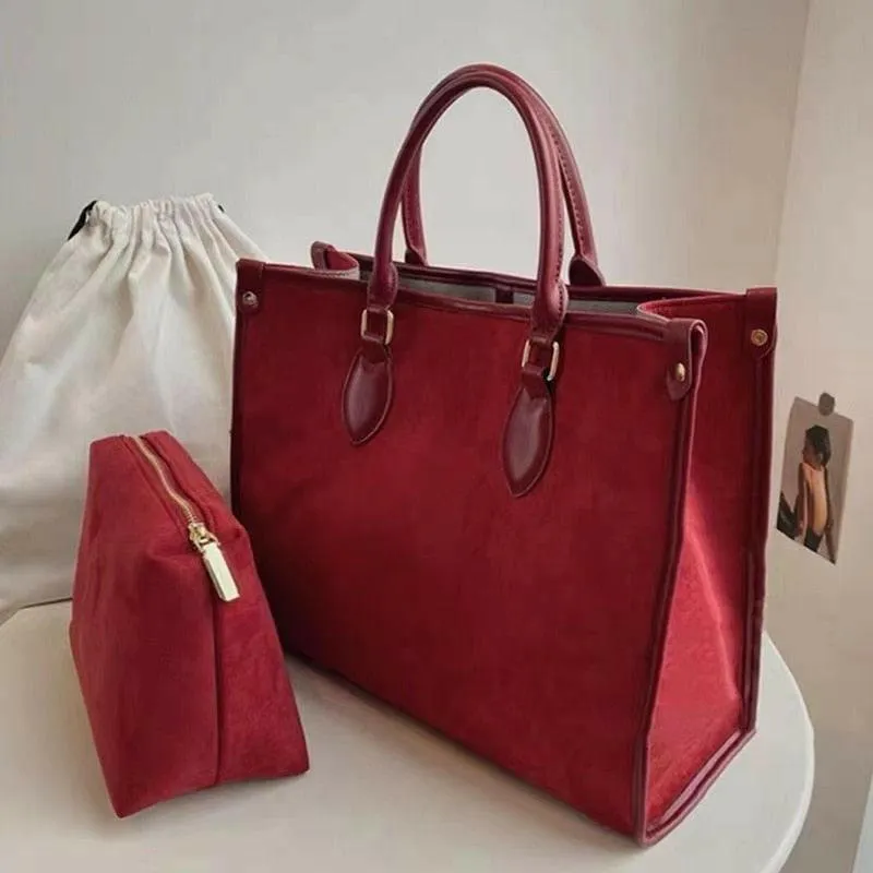 Women’s Velvet Large Capacity Tote